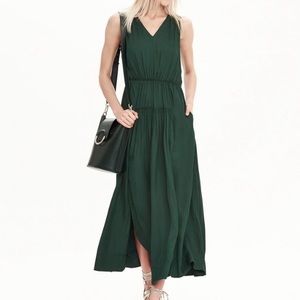 BR Goddess maxi dress with knee high slit
